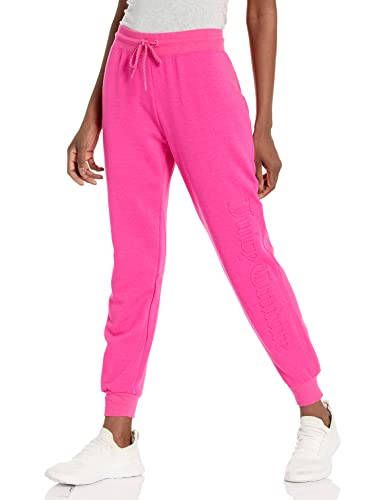 Juicy Couture Damskie spodnie do biegania z kultowym logo, Hyper Pink, XL