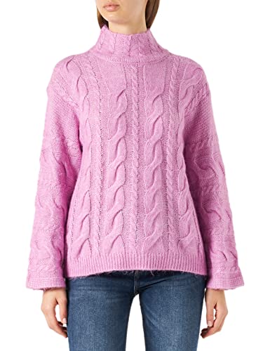 PIECES Damski sweter PCMAPLE LS HIGH Neck Knit Pulower, fioletowy, XS