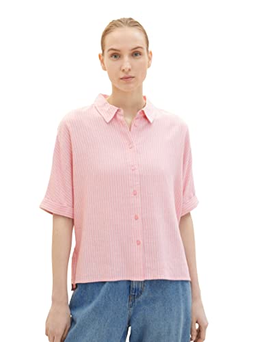 TOM TAILOR Damski Bluzka 1036903, 32065 - Rose Offwhite Stripe, 44