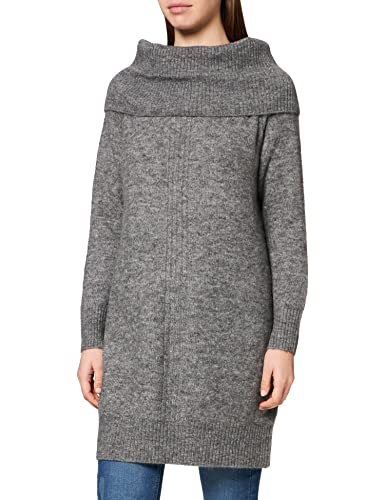 ONLY ONLSTAY L/S Rib Cowlneck KNT sweter damski, średni szary melanż