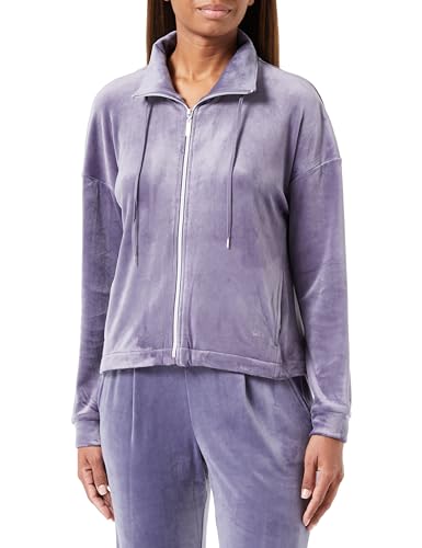 Triumph Damska Cozy Comfort Velour Zip Jacket Pajama Top, Slate, 46