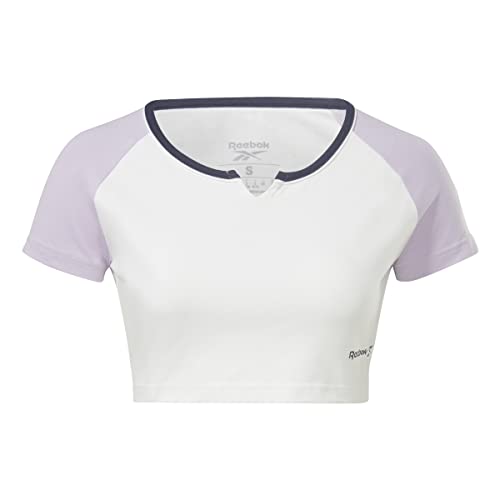 Reebok Damska koszulka Identity Crop, biała, M, biały, XL