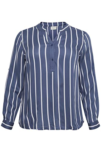 Kaffe Curve KCsida Bluza, Vintage Indygo/Chalk Pasek, 46 Kobiety, Vintage Indigo/Chalk Stripe, 44/du?y rozmiar