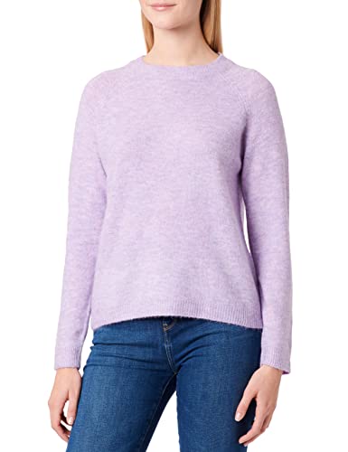 PIECES Damski sweter PCJULIANA LS O-Neck Knit NOOS BC, fioletowy różowy, S