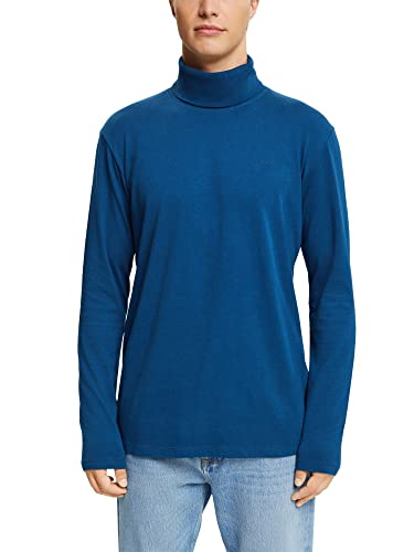 ESPRIT Koszulka męska, 450/benzynowy niebieski, L