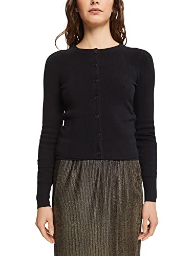 edc by ESPRIT Damska kurtka z dzianiny 122CC1I302, 001/BLACK, XXL