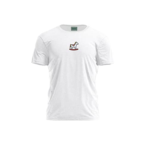 Bona Basics, Męski T-shirt z cyfrowym nadrukiem,% 100 bawełna, biały, na co dzień, męskie topy, rozmiar: S, biały, S