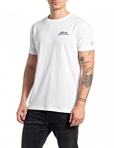 Replay Męski T-shirt M6347, biały, S