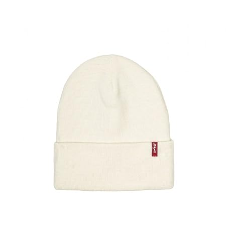 Levi's Slouchy Red Tab Czapka Czapka Mieszana, Regular White, rozmiar uniwersalny