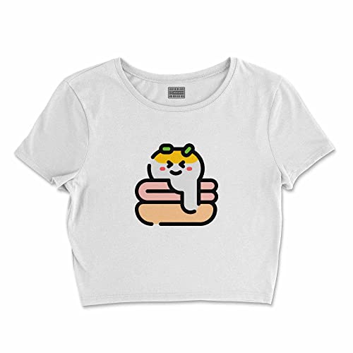Bona Basics, Damski T-shirt basic, z nadrukiem cyfrowym, 100 bawełny, biały, swobodny, damski top, rozmiar: S, biały, S