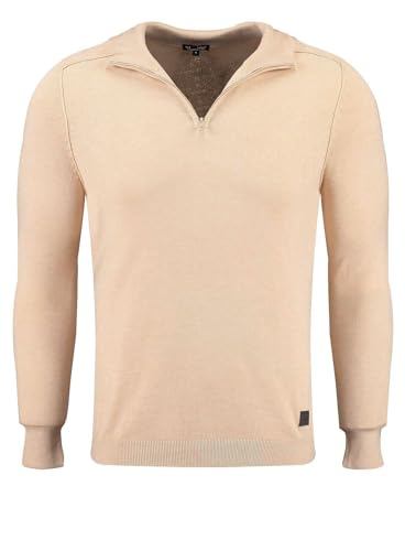 KEY LARGO Sweter męski Agency Troyer, beżowy mel. (1006), S