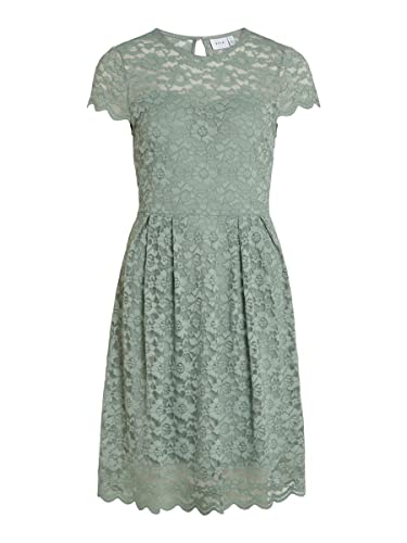 Vila VIKALILA NOOS sukienka z długim rękawem, Green Milieu, XL