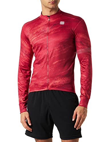 Sportful Męski T-Shirt Cliff Sup Th JRS, Czerwone wino Rumba Pompelmo, M