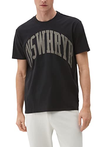 Q/S by s.Oliver T-shirt męski, krótki rękaw, czarny, M