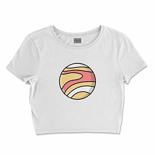 Bona Basics, Damski T-shirt basic, z nadrukiem cyfrowym, 100 bawełny, biały, swobodny, damski top, rozmiar: M, biały, M