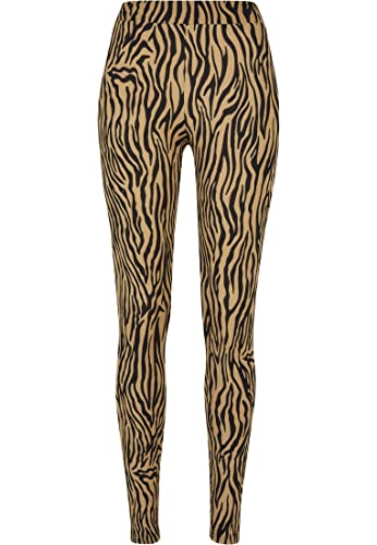 Urban Classics Damskie legginsy Soft AOP Legginsy beżowe 3XL, Begezebra, 3XL