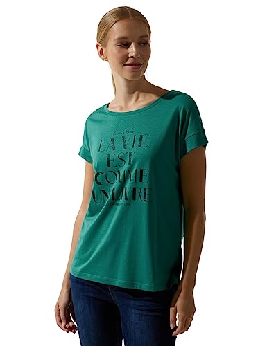 Street One Damska koszulka letnia z nadrukiem, Lagoon Green, 46