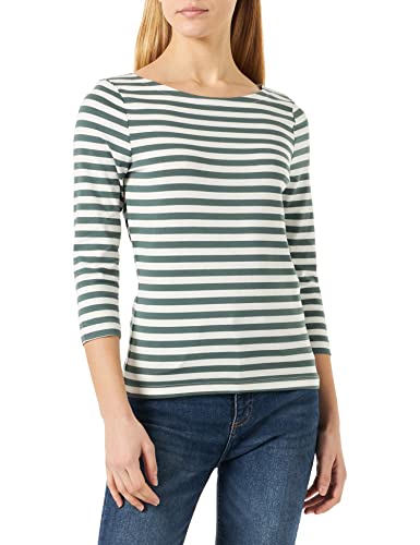 ONLY Damska koszulka z długim rękawem, Balsam Green/Stripes:Cloud Dancer, S