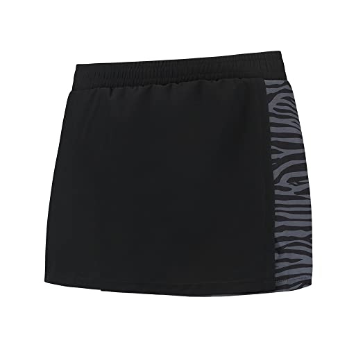 Dunlop Game Skirt, sportowa spódnica tenisowa, czarna, czarny, XL