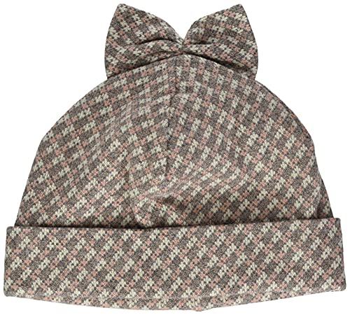 Sterntaler Czapka beanie dla dziewczynki w kratkę, Rosa Mel, 53 cm