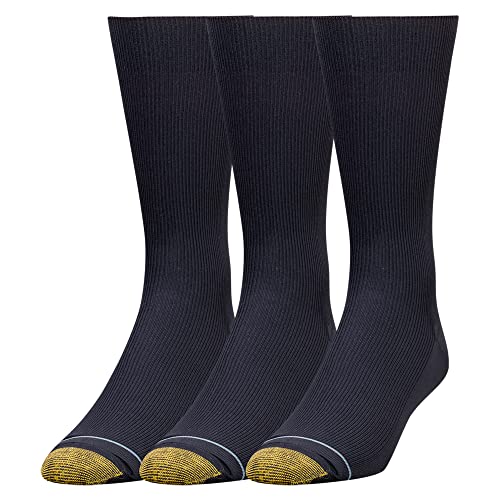 Gold Toe Skarpetki metropolitalne dla mężczyzn plus rozmiar (3 sztuki), granatowy, X/Large
