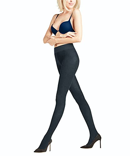 FALKE Kobiety Rajstopy Family W TI Zrównoważona Bawełna grube jednokolorowe 1 Para, Niebieski (Navy Blue 6499), S-M