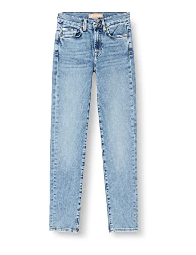 7 For All Mankind jeansy damskie, niebieski (mid blue), 28