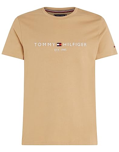 Tommy Hilfiger Koszulka męska Tommy Logo S/S, Klasyczny khaki, 3XL