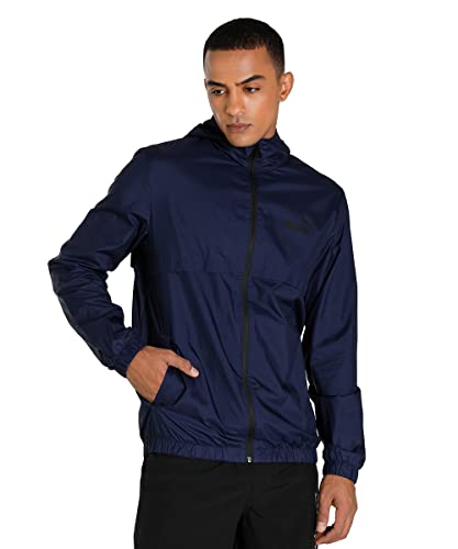 PUMA Męska kurtka wiatrówka Essentials Solid, płaszcz dwurzędowy, M