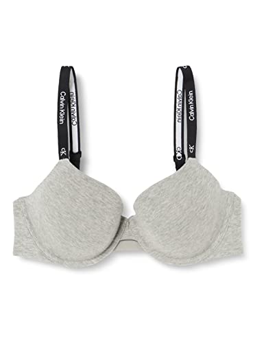 Calvin Klein Lekko wyściełana Demi Biustonosz Demi-Plunge Kobiety, wrzos szary, 85C