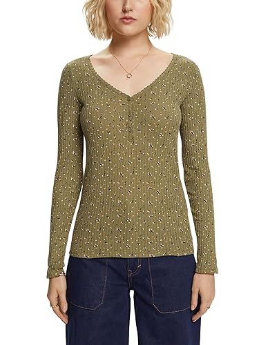 ESPRIT T-shirt damski, 346/Light Khaki 2, XXS