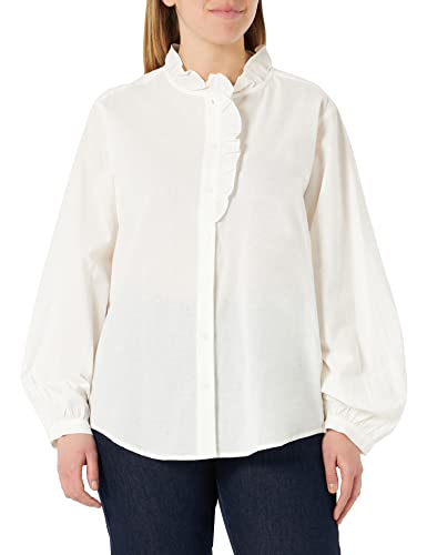 DreiMaster Vintage Damska bluzka z długim rękawem Teylon, szary/niebieski, XL