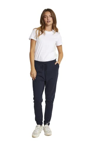 KAFFE Damskie spodnie dresowe z elastyczną talią, slim fit, Midnight Marine, 3XL