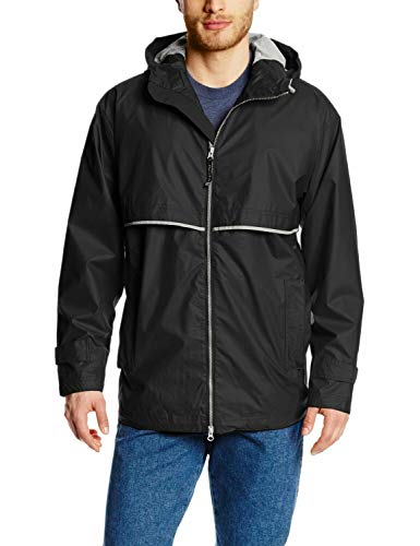 Charles River Apparel Męska kurtka przeciwdeszczowa, Czarny/Szary, XS