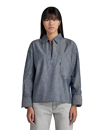 G-STAR RAW Damska koszulka polo w kręgle (Raw Denim D186-001), S
