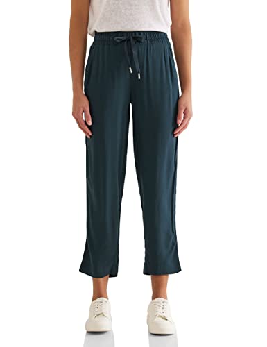 Street One Damskie spodnie do biegania z wiskozy, Cool Vintage Green, 34W / 28L