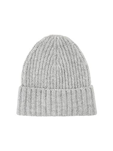 TOM TAILOR Dziewczęca czapka z dzianiny Basic, 32510-Basic Light Grey Melange, jeden rozmiar