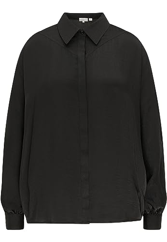 RISA Damska bluzka oversize 25315710, czarna, M, czarny, M