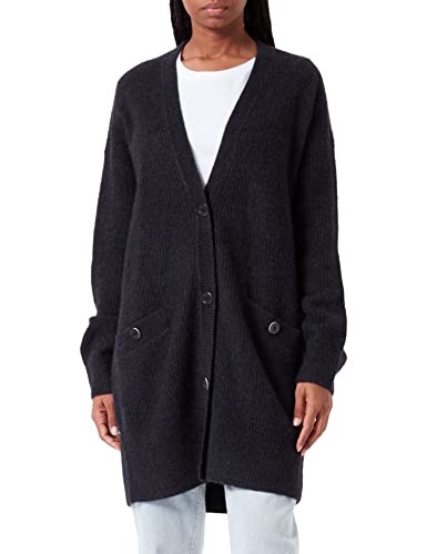 BOSS Damski sweter kardigan, szary (Open Grey), M (DE)