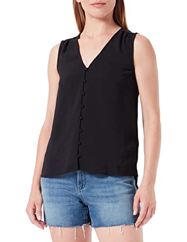 ONLY Women's ONLMETTE SL Button DOWN WVN Top, czarny, L
