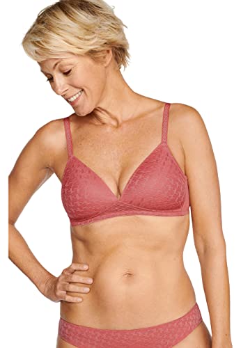 Naturana Biustonosz damski wyściełany miękki kubek, Czerwony, 70D