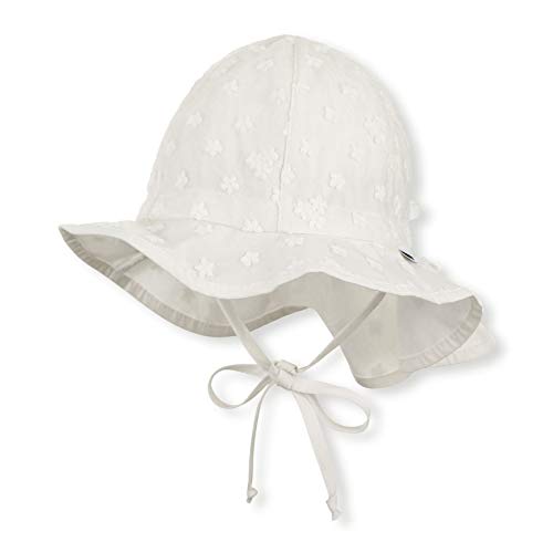 Czapka Sterntaler z Visor and Neck Ochronna Czapka dla Dziewczynki, Beżowy (Ecru 908), XX-Large (Taille fabricant: 43)