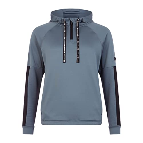 Canterbury Damska bluza treningowa z kapturem z zamkiem błyskawicznym nad głowę, burzowa pogoda, 12
