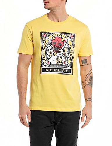 Replay T-shirt męski, Corn Yellow 661, 3XL