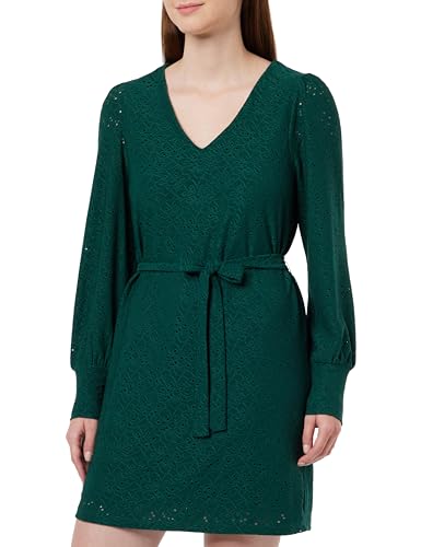 Vila Damska sukienka mini Vipaulina z dekoltem w serek L/S, zielony, L