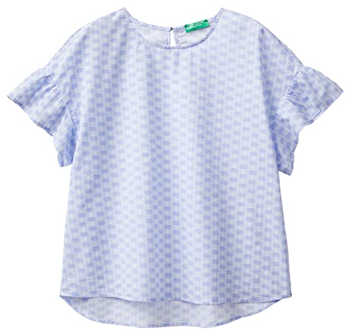 United Colors of Benetton Koszula damska, Fioletowy z geometrycznym wzorem 79q, M