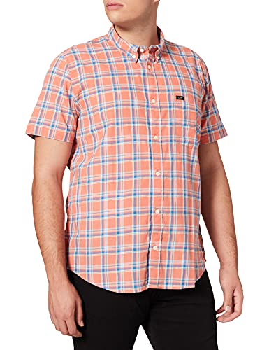 Lee Męska koszula Button Down Ss, czerwony (Paprika Ni), S