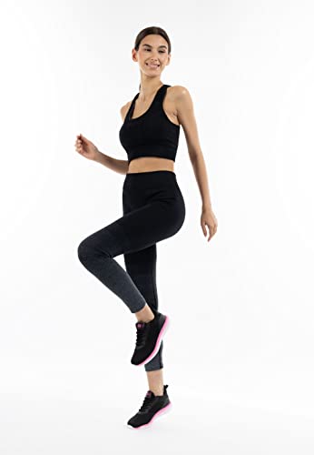 Biustonosz sportowy, top sportowy, krótki krój, czarny, L, czarny, L