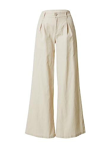 Urban Classics Damskie spodnie High Linen Mixed Wide Leg Pants, trawa softseagrass, 28