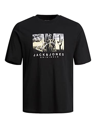 Bestseller A/S Koszulka męska Jorsplash Photo Tee Ss Crew Neck T-Shirt, czarna, XL, czarny, XL